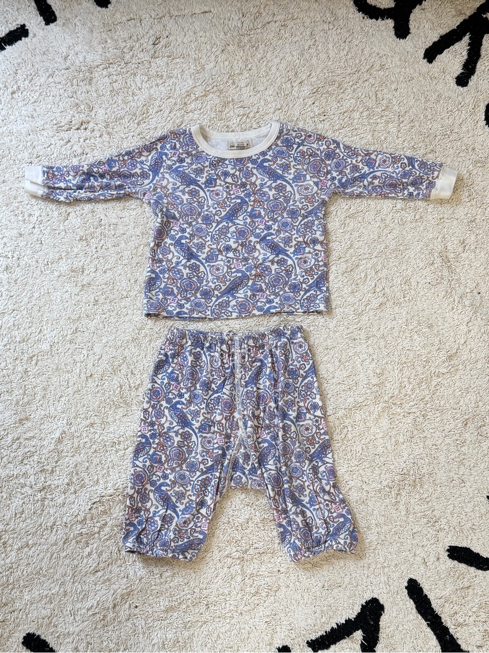 Peek Blue and White Paisley Cotton Set